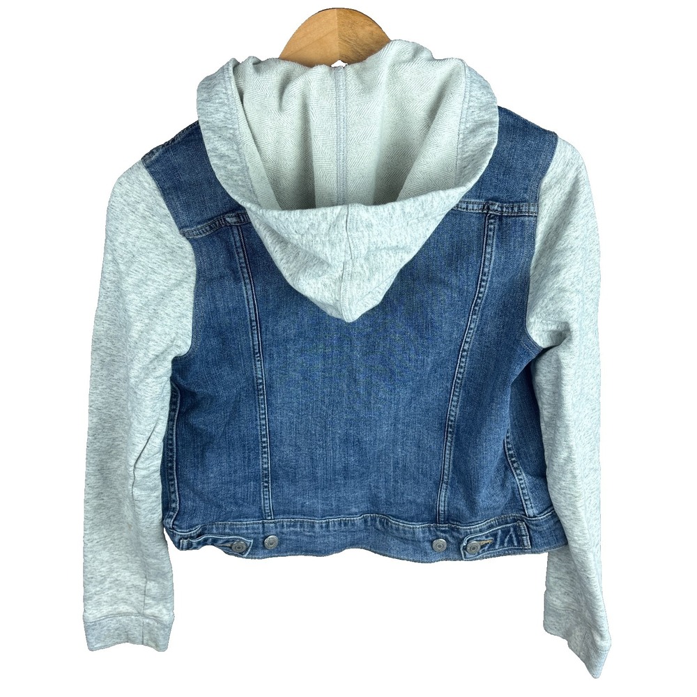 Levi's Trucker Hybrid Denim Jacket Women's Medium Hooded Long‎ Sleeve